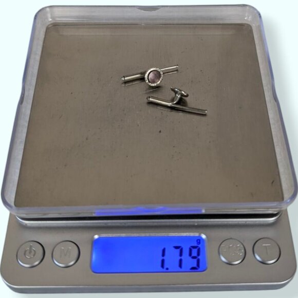 Pair of Vintage Round MOP Shirt Studs - Picture 5 of 5